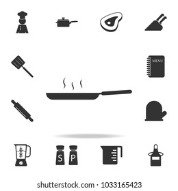 Frying pan icon. Set of Chef and kitchen  element icons. Premium quality graphic design. Signs and symbols collection icon for websites, web design, mobile app on white background