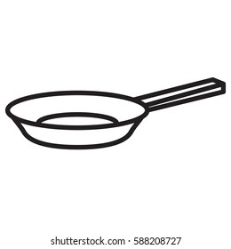 Frying pan icon. Simple kitchen and cooking illustration. Vector sign for mobile app or website.