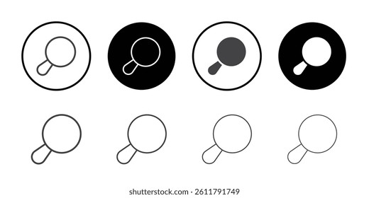 Frying pan icon Symbol line set