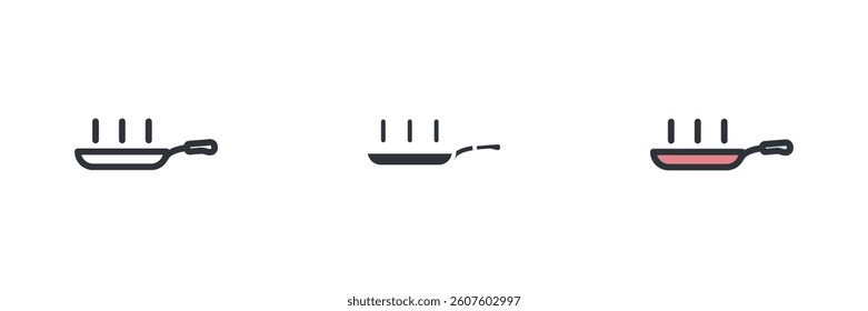 Frying Pan icon. Frying Pan Symbol sign for mobile concept and web design. Vector icon, Logo illustration, Vector graphics