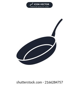 frying pan icon symbol template for graphic and web design collection logo vector illustration