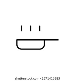 Frying pan icon Thin line vector