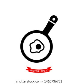 frying pan icon in trendy flat design, pan icon, kitchen utensil icon 