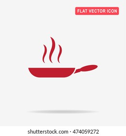 Frying pan icon. Vector concept illustration for design.