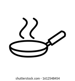 Frying pan icon vector design template