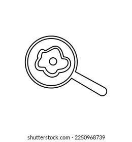 frying pan icon, vector illustration