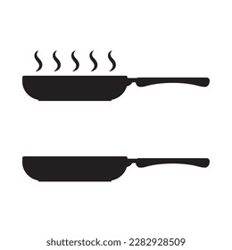 Icono de sartén. Señal del vector de la sartén.