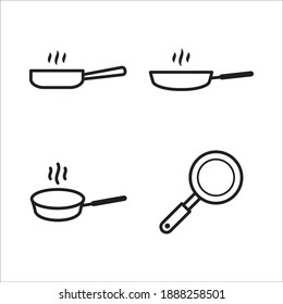 Frying Pan Icon Vector Template Illustration