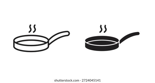 Logo-Design für Bratpfannen, Piktogramm-Symbole