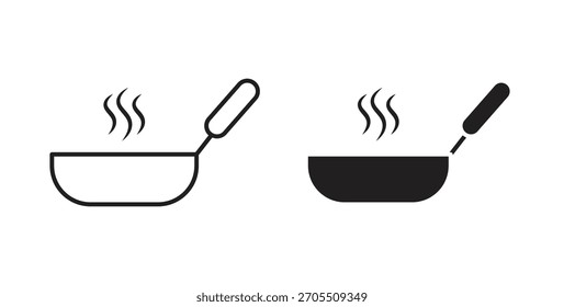 Frying pan icons for use web design,logo.Symbol illustration.