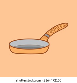 frying pan illustration, Pan cartoon set icon