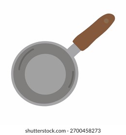 Ilustración de sartén en estilo de dibujos animados planos para cocinar, menú o proyectos de recetas.