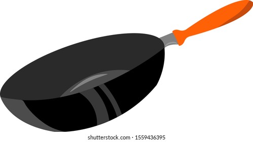 Cubeta de fritura, ilustración, vector sobre fondo blanco.
