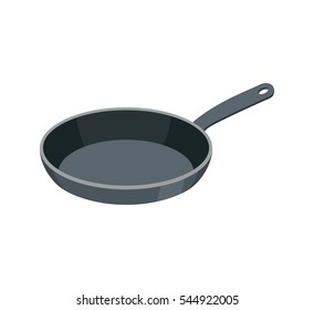 Frying pan isolated. Kitchen utensils for cooking food