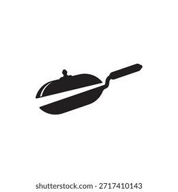 Sartén aislada sobre un fondo blanco. Ilustración vectorial en estilo plano.