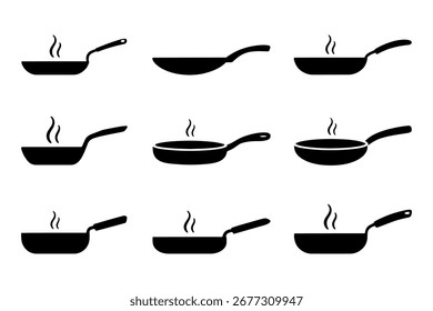  frigideira utensílios de cozinha utensílio silhueta