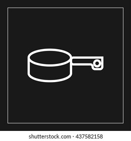 frying pan line icon