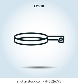 frying pan line icon