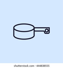 frying pan line icon