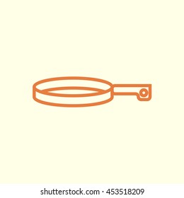 frying pan line icon
