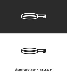 frying pan line icon