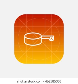 frying pan line icon