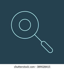 Frying Pan Line Icon Eps-10.