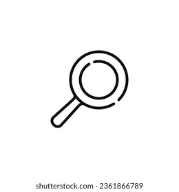 Frying pan line icon isolated on white background