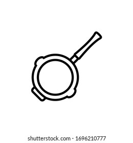 Frying pan line icon, logo isolated on white background