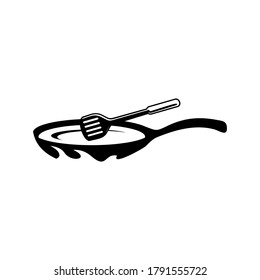 Frying Pan Logo Vector Template