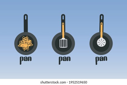 Logotipos de sartén para restaurantes