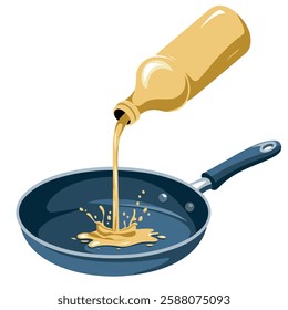 Frying Pan with Melting Butter Essential Cooking Utensil