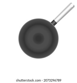 Frying pan  mockup vector illustration