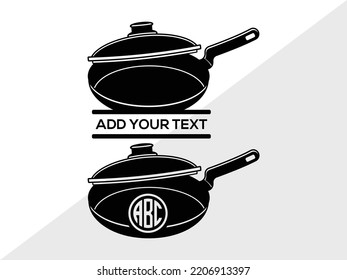 Frying Pan Monogram Svg Printable Vector Stock Vector (Royalty Free ...