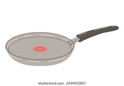 Frying pan with non-stick coating isolated on a white background. Kitchen utensils