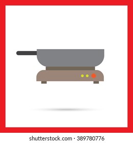 Frying pan on hotplate