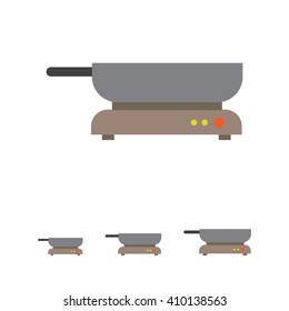 Frying pan on hotplate