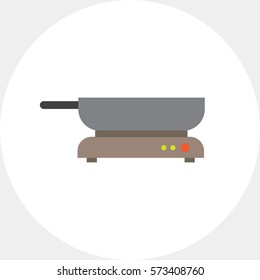 Frying pan on hotplate