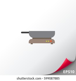Frying pan on hotplate