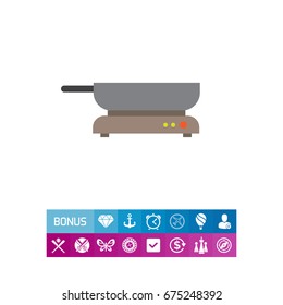Frying pan on hotplate