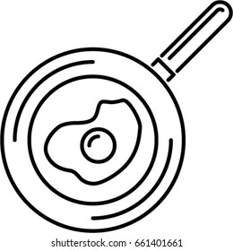 frying pan outline icon