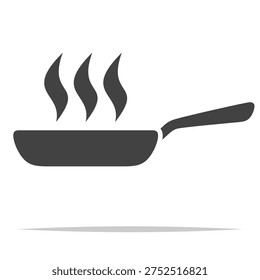 Frying pan side view icon cooking vector isolated illustration