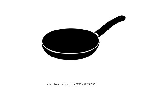 Frying pan silhouette, high quality vector