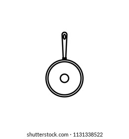 frying pan simple line icon