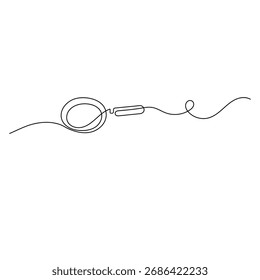 Frying pan  single line art   icon   continuous one line drawing of outline vector illustration 