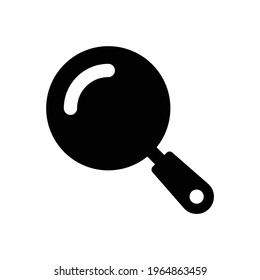 Sartén de sartén de sartén o icono de vector de frypan para cocinar