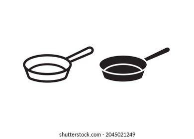 frying pan skillet vector icon for website