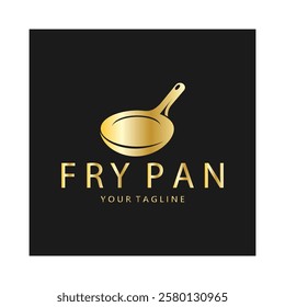 frying pan and spatula logo, kitchen cooking equipment, for business, company, restaurant