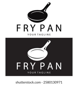 frying pan and spatula logo, kitchen cooking equipment, for business, company, restaurant