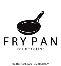 frying pan and spatula logo, kitchen cooking equipment, for business, company, restaurant